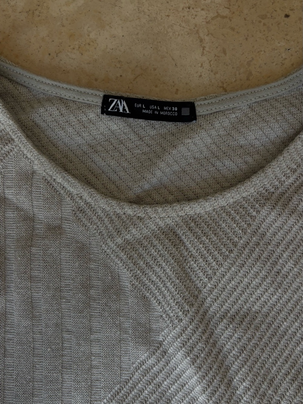 Zara Taupe Ribbed Knit Two-Piece Set - Picture 4 of 5